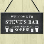 FUNNY PERSONALISED Bar Sign Home Pub Sign Man Cave Plaque