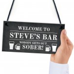 FUNNY PERSONALISED Bar Sign Home Pub Sign Man Cave Plaque