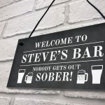 FUNNY PERSONALISED Bar Sign Home Pub Sign Man Cave Plaque