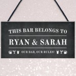 Novelty Home Bar Sign Personalised This Bar Belongs To Pub Sign