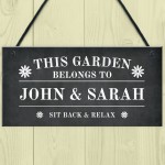 Novelty Garden Sign Personalised This Garden Belongs To Sign