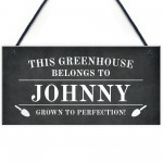 Novelty Greenhouse Sign Personalised This Greenhouse Belongs To