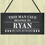 Novelty Man Cave Sign Personalised This Man Cave Belongs To