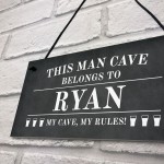 Novelty Man Cave Sign Personalised This Man Cave Belongs To