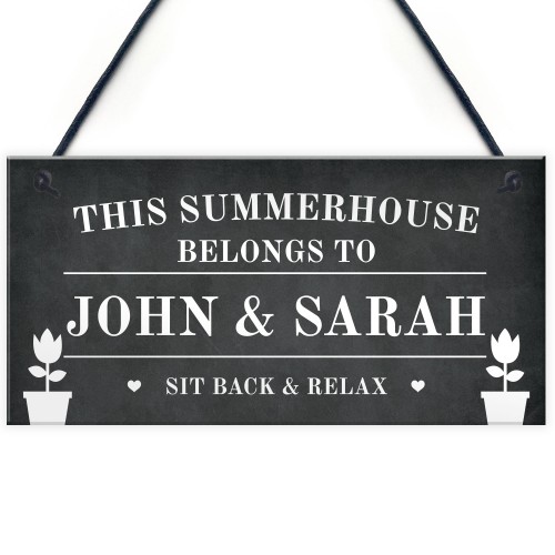 Novelty Summerhouse Sign Personalised Summerhouse Belongs To