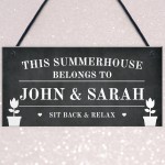 Novelty Summerhouse Sign Personalised Summerhouse Belongs To