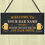 Home Bar PERSONALISED Sign Funny Bar Pub Sign Man Cave Gifts