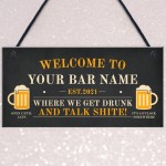 Home Bar PERSONALISED Sign Funny Bar Pub Sign Man Cave Gifts