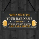 Home Bar PERSONALISED Sign Funny Bar Pub Sign Man Cave Gifts