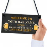 Home Bar PERSONALISED Sign Funny Bar Pub Sign Man Cave Gifts