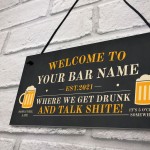 Home Bar PERSONALISED Sign Funny Bar Pub Sign Man Cave Gifts