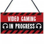 Gaming In Progress Novelty Games Room Boys Bedroom Signs