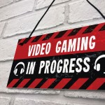 Gaming In Progress Novelty Games Room Boys Bedroom Signs