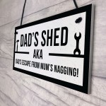 Funny Dads Shed Sign Hanging Man Cave Garden Plaque Fathers Day