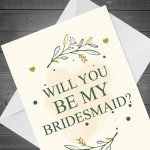 Will You Be My Bridesmaid Card Invite Invitation Card