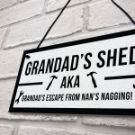 Funny Shed Sign For Grandad Hanging Garden Man Cave Sign