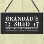 Funny Grandads Shed Sign Hanging Garden Man Cave Plaque