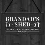 Funny Grandads Shed Sign Hanging Garden Man Cave Plaque