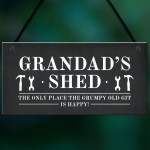 Funny Grandads Shed Sign Hanging Garden Man Cave Plaque