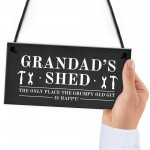 Funny Grandads Shed Sign Hanging Garden Man Cave Plaque