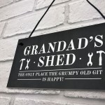 Funny Grandads Shed Sign Hanging Garden Man Cave Plaque