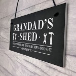 Funny Grandads Shed Sign Hanging Garden Man Cave Plaque