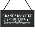 Grandads Shed Sign Hanging Garden Plaque Fathers Day Gift