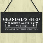 Grandads Shed Sign Hanging Garden Plaque Fathers Day Gift