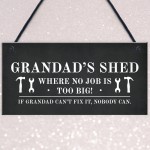 Grandads Shed Sign Hanging Garden Plaque Fathers Day Gift