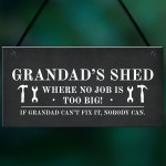 Grandads Shed Sign Hanging Garden Plaque Fathers Day Gift