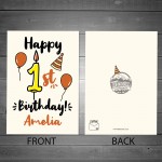 Personalised 1st Birthday Card For Daughter Son Quirky Card