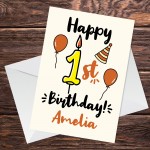 Personalised 1st Birthday Card For Daughter Son Quirky Card