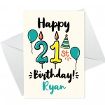 21st Birthday Card Boy Girl Personalised Card For Son Daughter