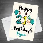 21st Birthday Card Boy Girl Personalised Card For Son Daughter