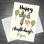 Personalised 7th Birthday Card For Daughter Son Quirky Card