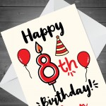 Personalised 8th Birthday Card For Daughter Son Quirky Card