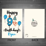 Personalised 9th Birthday Card For Daughter Son Quirky Card