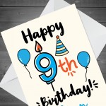 Personalised 9th Birthday Card For Daughter Son Quirky Card