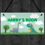 Personalised Door Sign For Boys Bedroom Nursery Dinosaur Theme