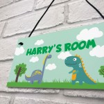 Personalised Door Sign For Boys Bedroom Nursery Dinosaur Theme