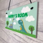 Personalised Door Sign For Boys Bedroom Nursery Dinosaur Theme