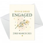 Handmade Personalised Engagement Card Congratulations Card