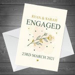 Handmade Personalised Engagement Card Congratulations Card