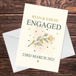 Handmade Personalised Engagement Card Congratulations Card