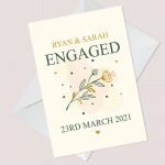 Handmade Personalised Engagement Card Congratulations Card