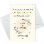 Personalised Engagement Card Congratulations Card For Couple