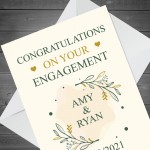 Personalised Engagement Card Congratulations Card For Couple