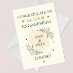 Personalised Engagement Card Congratulations Card For Couple