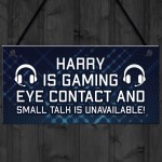 Personalised Novelty Gaming Sign Gamer Gift For Son Brother