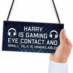 Personalised Novelty Gaming Sign Gamer Gift For Son Brother